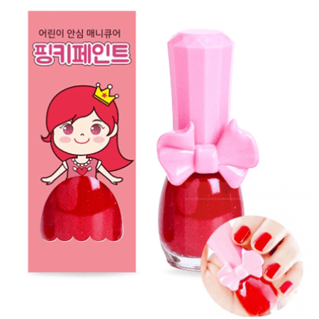 Pinky Cosmetics,Pink Princess Kids,Pinky Cosmetics Pink Princess Kids Water-based Nail Polish Pinky Paint สีทาเล็บ,สีทาเล็บสำหรับเด็ก