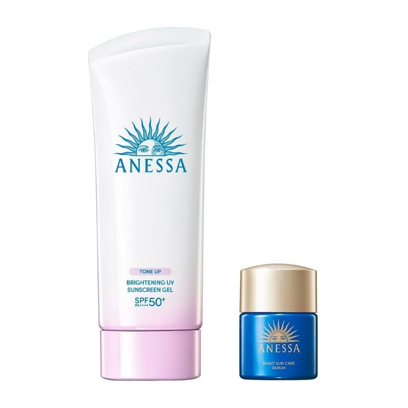 ANESSA Tone Up Brightening UV Sunscreen Gel SPF50+ PA++++ 90g แถม Anessa Night Sun Care 12ml , ANESSA Tone Up ,Anessa Night Sun Care , กันแดด Anessa , กันแดด anessa สูตรไหนดี , กันแดด anessa ราคา , กันแดด anessa รีวิว